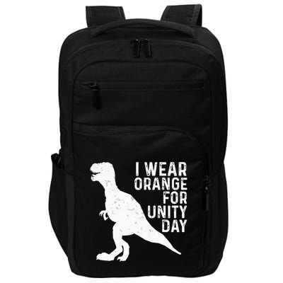 Unity Day Orange Kids Unity Day Dinosaur Impact Tech Backpack