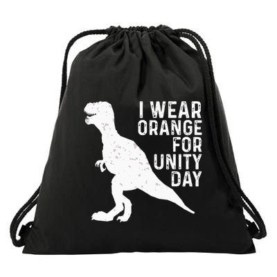 Unity Day Orange Kids Unity Day Dinosaur Drawstring Bag