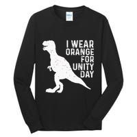 Unity Day Orange Kids Unity Day Dinosaur Tall Long Sleeve T-Shirt