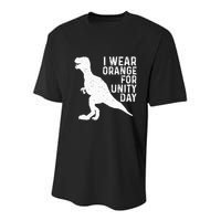 Unity Day Orange Kids Unity Day Dinosaur Youth Performance Sprint T-Shirt