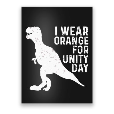 Unity Day Orange Kids Unity Day Dinosaur Poster