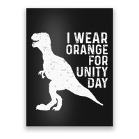 Unity Day Orange Kids Unity Day Dinosaur Poster