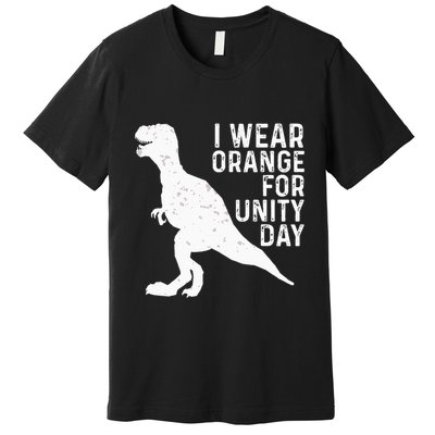 Unity Day Orange Kids Unity Day Dinosaur Premium T-Shirt