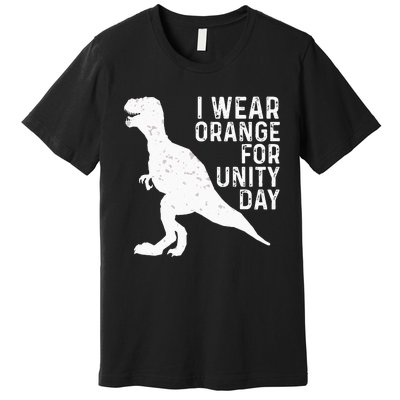 Unity Day Orange Kids Unity Day Dinosaur Premium T-Shirt