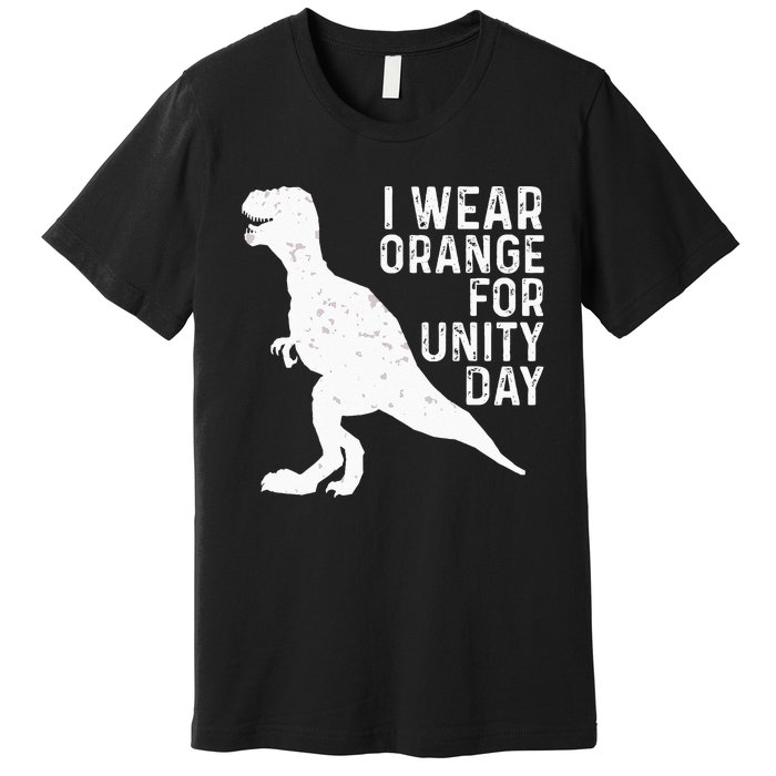 Unity Day Orange Kids Unity Day Dinosaur Premium T-Shirt