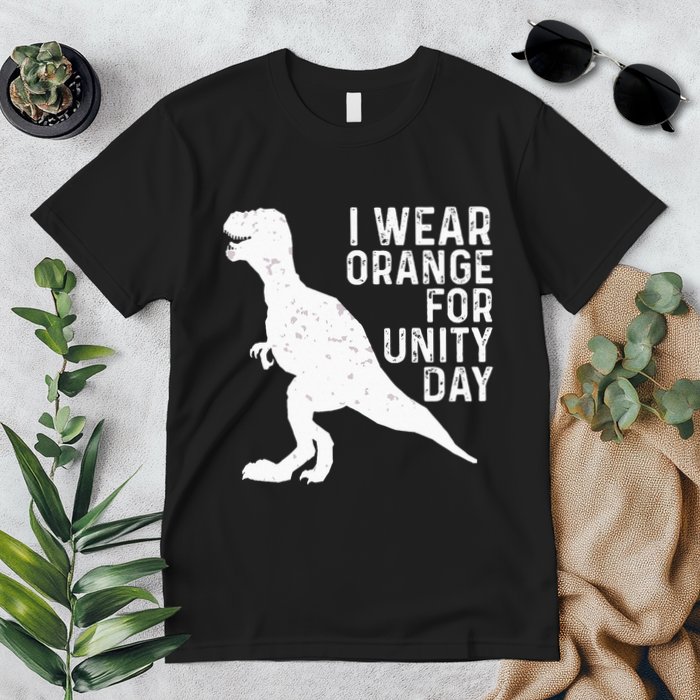 Unity Day Orange Kids Unity Day Dinosaur Premium T-Shirt