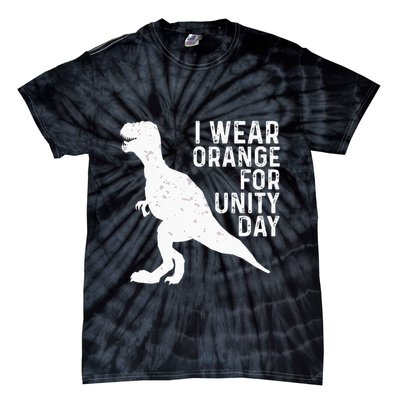 Unity Day Orange Kids Unity Day Dinosaur Tie-Dye T-Shirt