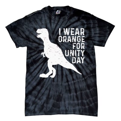 Unity Day Orange Kids Unity Day Dinosaur Tie-Dye T-Shirt