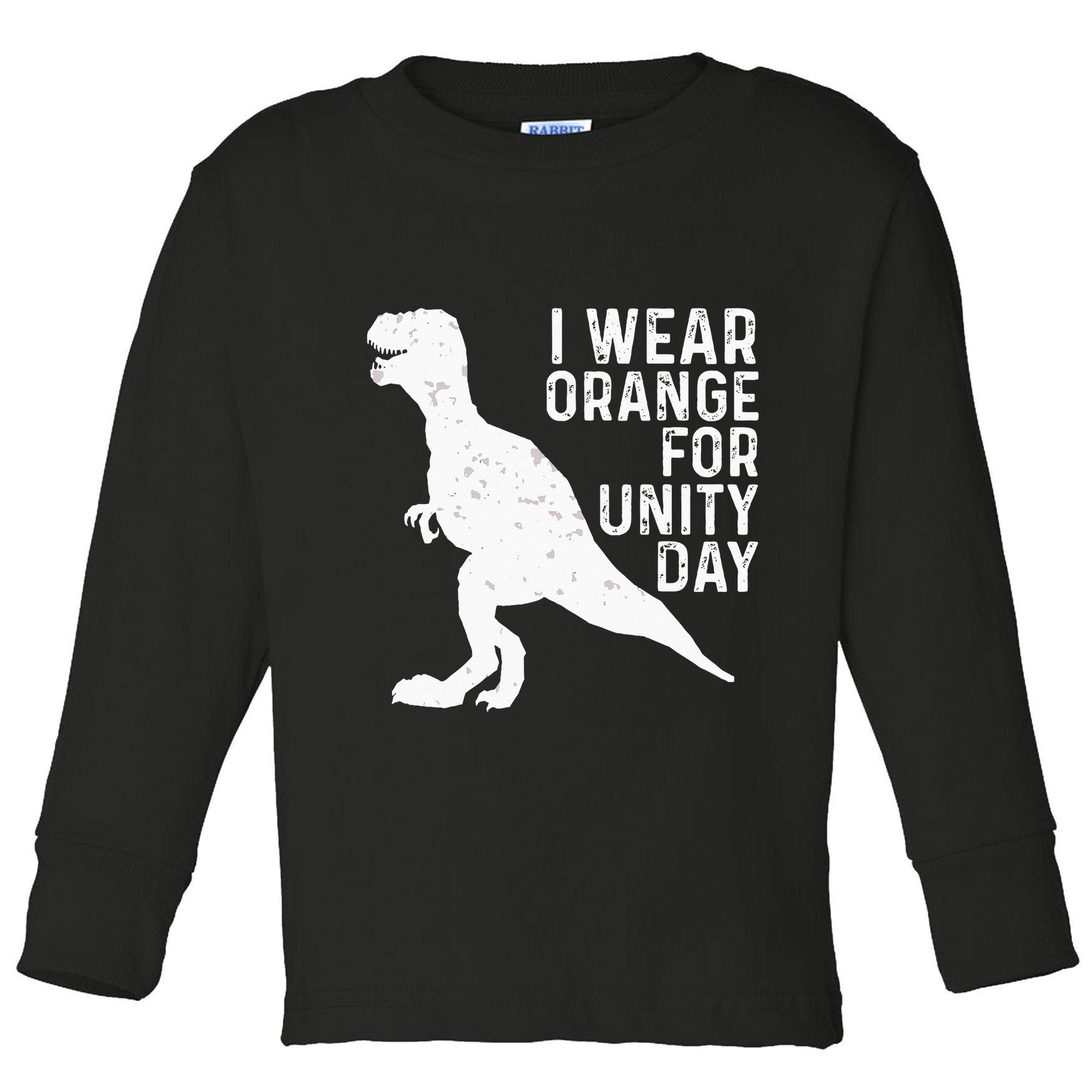 Unity Day Orange Kids Unity Day Dinosaur Toddler Long Sleeve Shirt