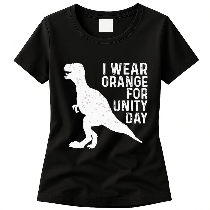 Unity Day Orange Kids Unity Day Dinosaur Womens T-Shirt