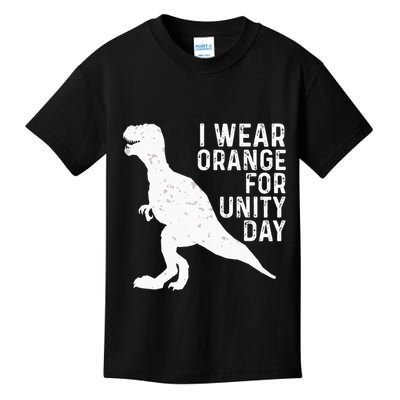 Unity Day Orange Kids Unity Day Dinosaur Kids T-Shirt