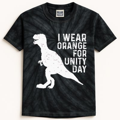 Unity Day Orange Kids Unity Day Dinosaur Kids Tie-Dye T-Shirt