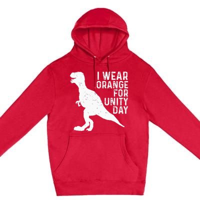 Unity Day Orange Kids Unity Day Dinosaur Premium Pullover Hoodie