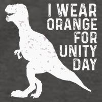 Unity Day Orange Kids Unity Day Dinosaur Vector Backpack