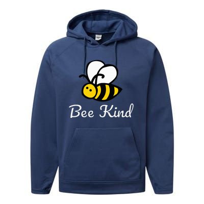 Unity Day Orange Bee Kind Anti Bullying Gift Performance Fleece Hoodie