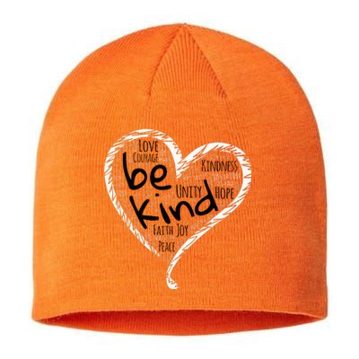 Unity Day Orange Heart Be Kind Anti Bullying Sustainable Beanie