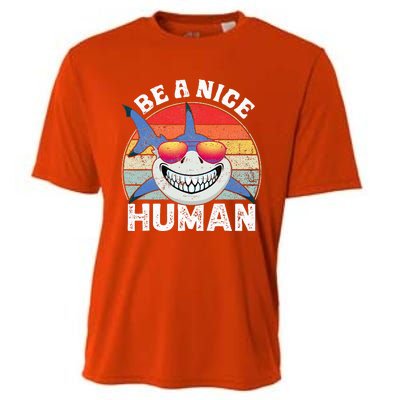 Unity Day Orange Shark Be A Nice Human Anti Bullying Cooling Performance Crew T-Shirt