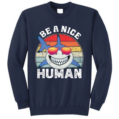 Unity Day Orange Shark Be A Nice Human Anti Bullying Sweatshirt