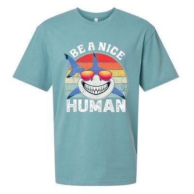 Unity Day Orange Shark Be A Nice Human Anti Bullying Sueded Cloud Jersey T-Shirt