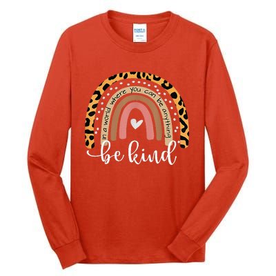 UNITY DAY Orange Anti Bullying Leopard Raibow Be Kind Tall Long Sleeve T-Shirt