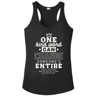 Unity Day Orange Anti Bullying Kindness Be Kind Ladies PosiCharge Competitor Racerback Tank