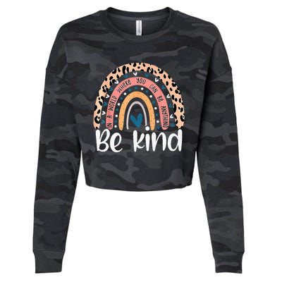 Unity Day Orange Anti Bullying Leopard Cropped Pullover Crew