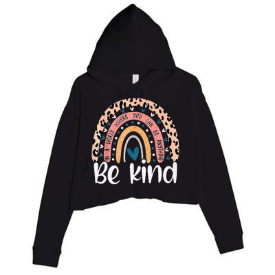 Unity Day Orange Anti Bullying Leopard Crop Fleece Hoodie