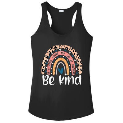 Unity Day Orange Anti Bullying Leopard Ladies PosiCharge Competitor Racerback Tank