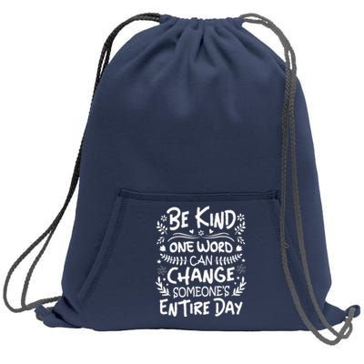 Unity Day Orange Anti Bullying Kindness Gift Be kind Sweatshirt Cinch Pack Bag