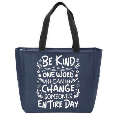 Unity Day Orange Anti Bullying Kindness Gift Be kind Zip Tote Bag