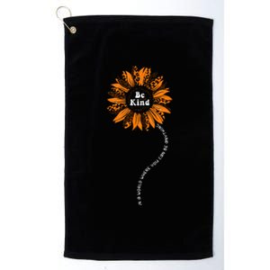 Unity Day Orange Be Kind Anti Bullying Kindness Sunflower Platinum Collection Golf Towel