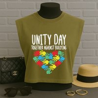 Unity Day Orange Garment-Dyed Women's Muscle Tee