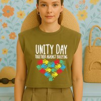 Unity Day Orange Garment-Dyed Women's Muscle Tee