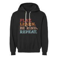 Unity Day Orange Play Learn Be Kind Repeat Garment-Dyed Fleece Hoodie