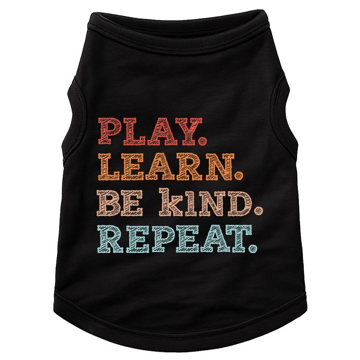 Unity Day Orange Play Learn Be Kind Repeat Doggie Tank