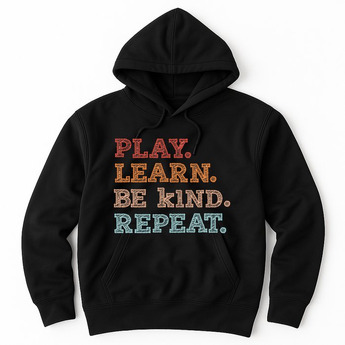 Unity Day Orange Play Learn Be Kind Repeat Hoodie