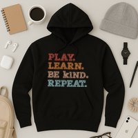 Unity Day Orange Play Learn Be Kind Repeat Hoodie