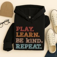Unity Day Orange Play Learn Be Kind Repeat Hoodie