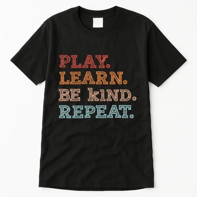 Unity Day Orange Play Learn Be Kind Repeat Tall T-Shirt