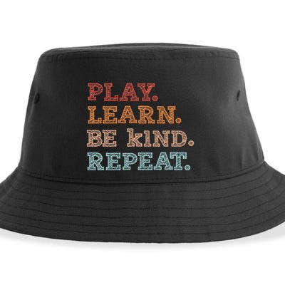 Unity Day Orange Play Learn Be Kind Repeat Sustainable Bucket Hat