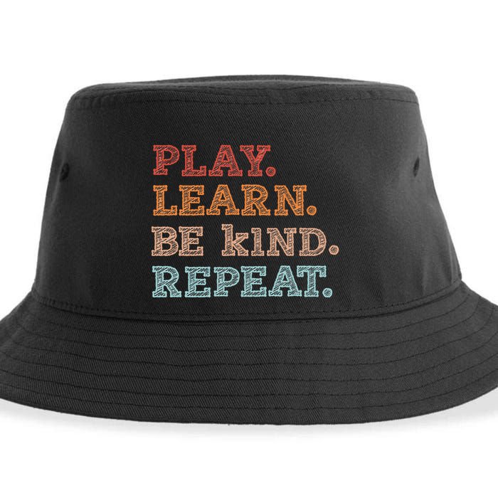 Unity Day Orange Play Learn Be Kind Repeat Sustainable Bucket Hat