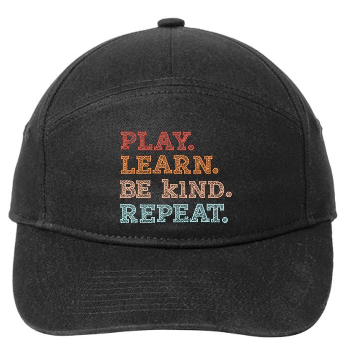 Unity Day Orange Play Learn Be Kind Repeat 7-Panel Snapback Hat