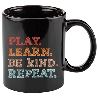 Unity Day Orange Play Learn Be Kind Repeat 11oz C Handle Ceramic Mug