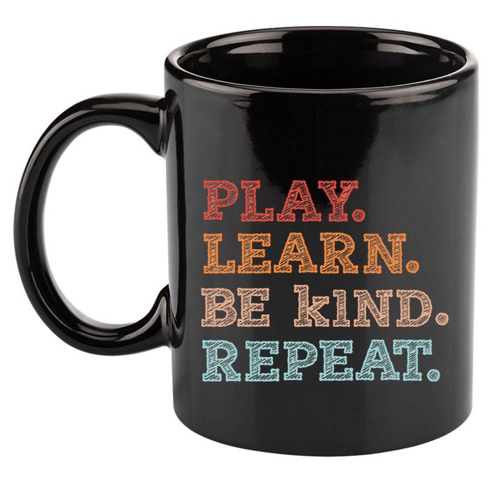 Unity Day Orange Play Learn Be Kind Repeat 11oz C Handle Ceramic Mug