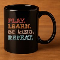 Unity Day Orange Play Learn Be Kind Repeat 11oz C Handle Ceramic Mug