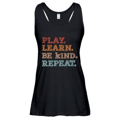 Unity Day Orange Play Learn Be Kind Repeat Ladies Essential Flowy Tank