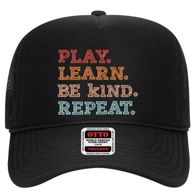 Unity Day Orange Play Learn Be Kind Repeat Trucker Hat