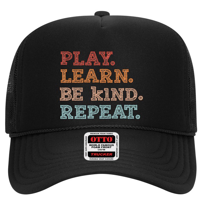 Unity Day Orange Play Learn Be Kind Repeat Trucker Hat