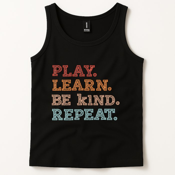 Unity Day Orange Play Learn Be Kind Repeat Tank Top