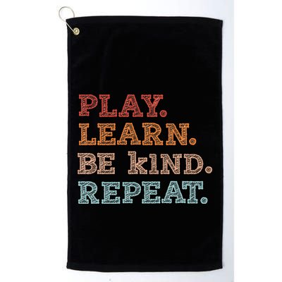 Unity Day Orange Play Learn Be Kind Repeat Golf Towel